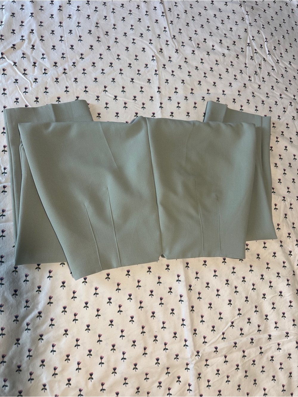 Zara Light Sage Ankle Tailored High-Rise Trousers - Picture 3 of 3